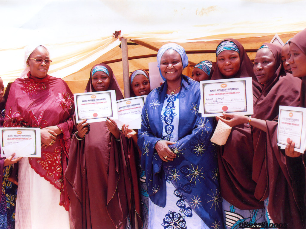Chairperson with ECOWAS Commissioner for Gender at a Trainees graduation ceremony in 2014
