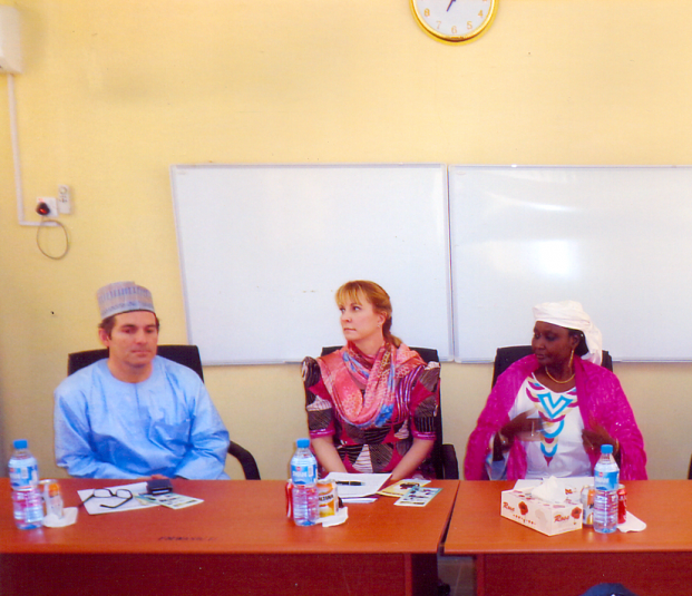 President of PACT Institute USA John Whalen and Vice President (Africa) Katty Schwarm with the Chairperson on a visit to the Foundation